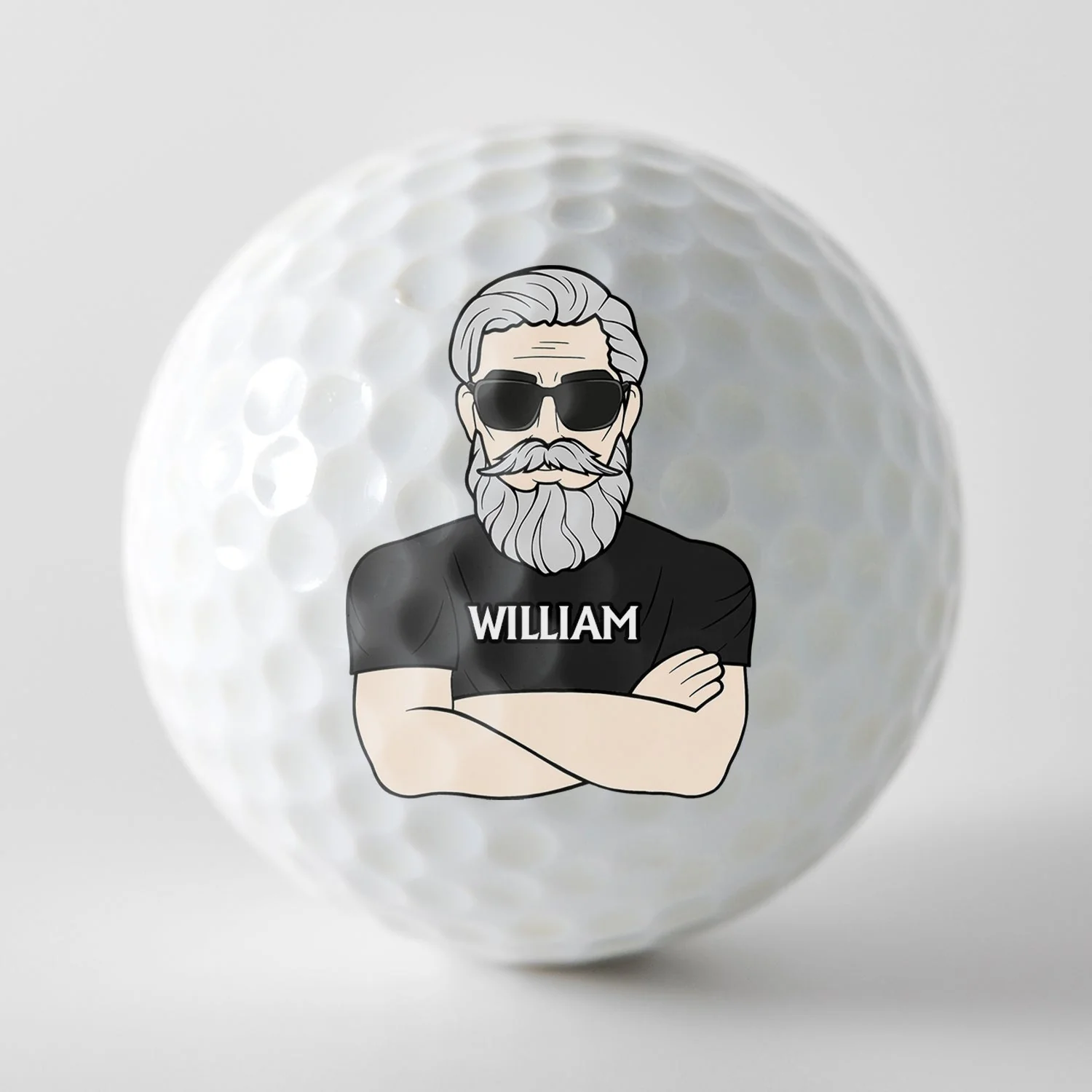 Best Dad By Par - Gift For Dad, Father, Grandpa, Golfer, Golf Lover - Personalized Golf Ball - Image 3