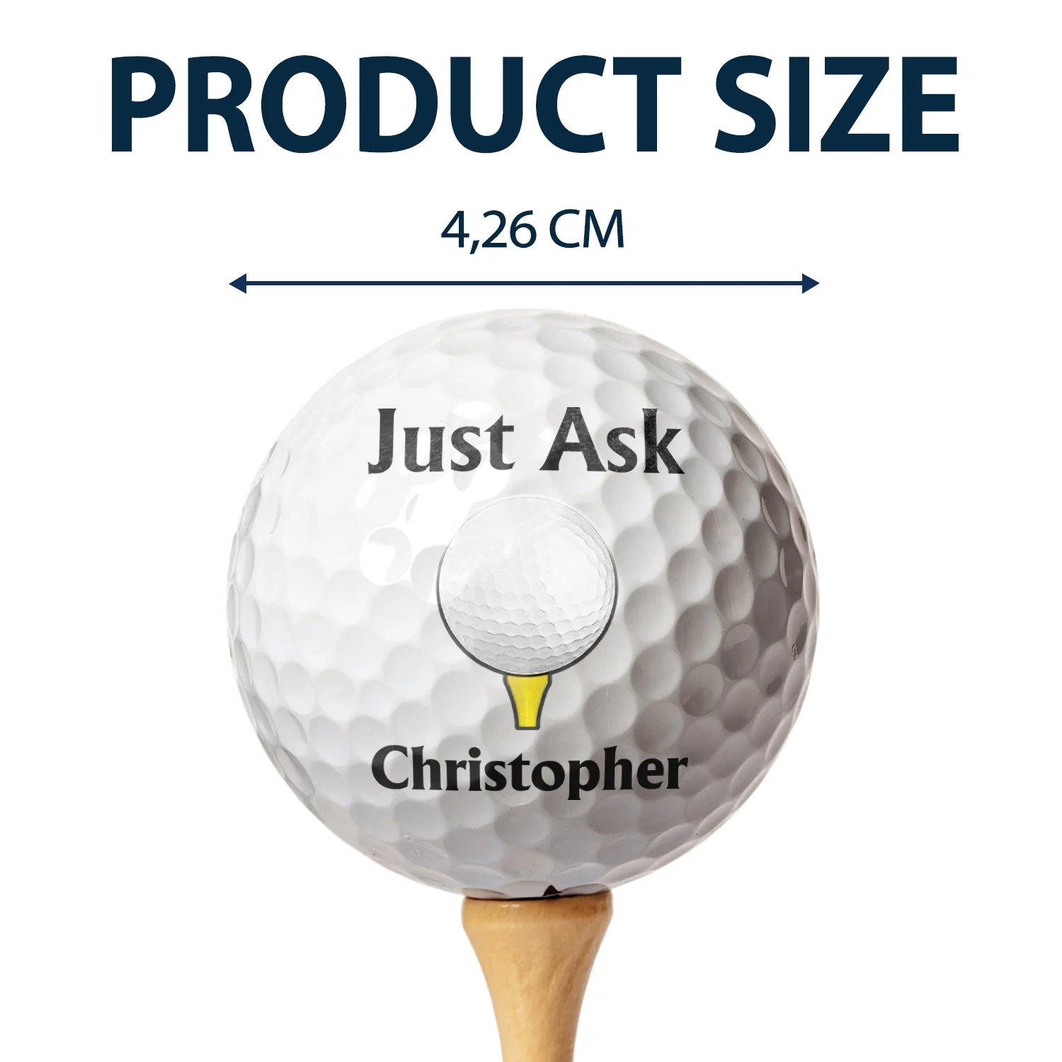 Best Dad By Par - Gift For Father, Golfer - Personalized Golf Ball - Image 4