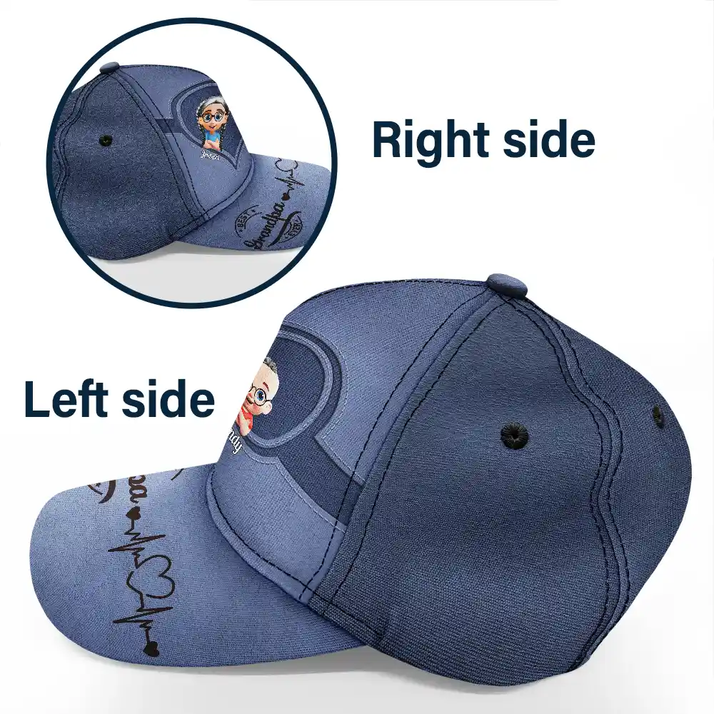 Best Dad Ever 3D Crossed Arms - Personalized Classic Cap - Image 3