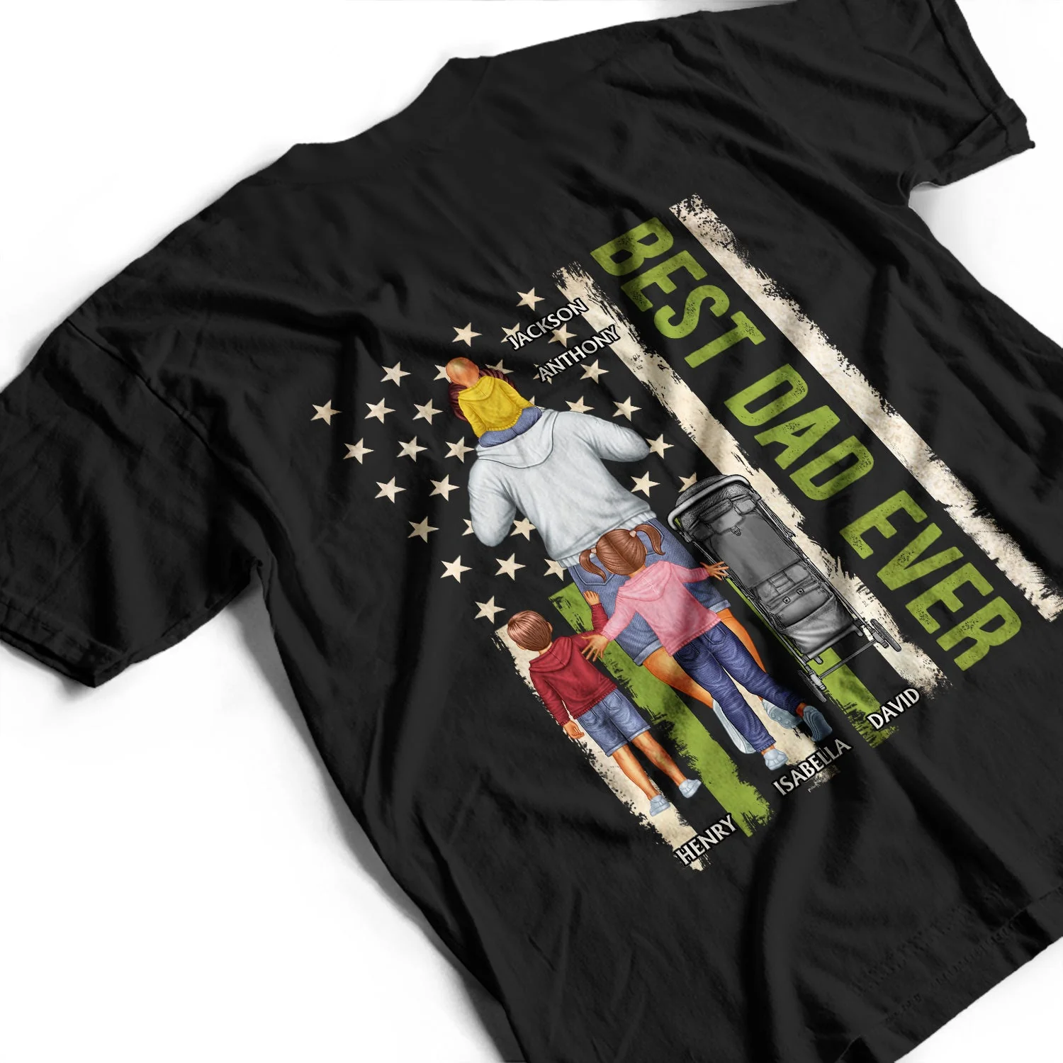 Best Dad Ever - Birthday Gift For Father, Grandpa - Personalized Custom T Shirt - Image 3