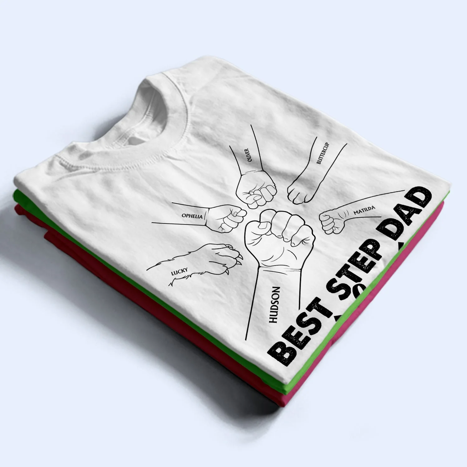 Best Dad Ever - Birthday, Loving Gift For Dad, Father, Grandpa, Grandfather, Dog, Cat Lover, Mother, Parents - Personalized Custom T Shirt - Image 3