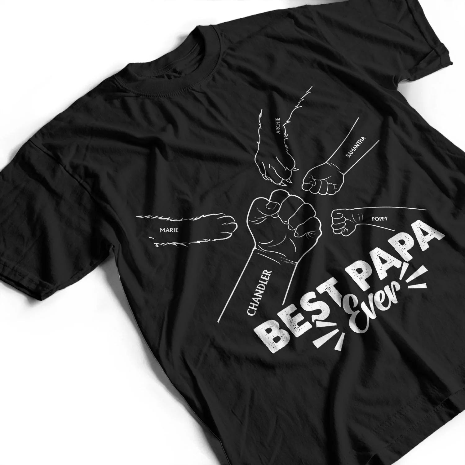 Best Dad Ever - Birthday, Loving Gift For Dad, Father, Grandpa, Grandfather, Dog, Cat Lover, Mother, Parents - Personalized Custom T Shirt - Image 5