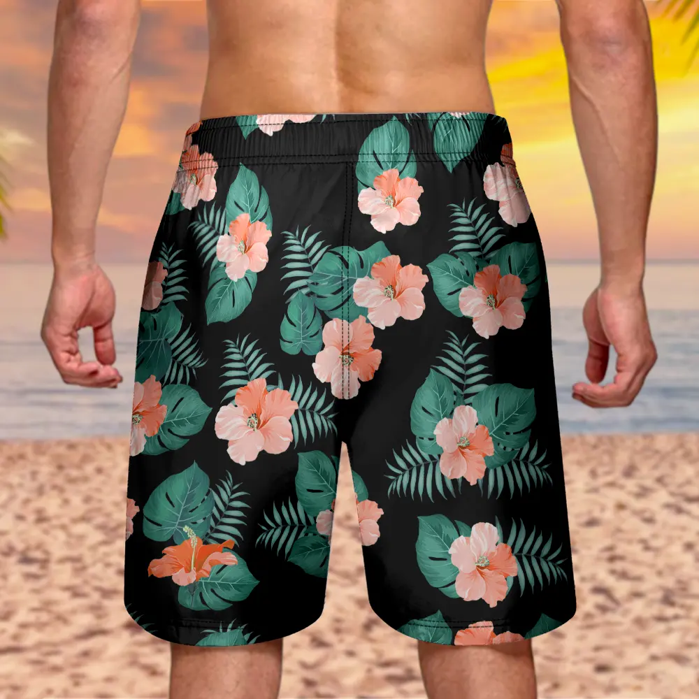 Best Dad Ever Just Ask - Personalized Unisex Beach Shorts - Image 4