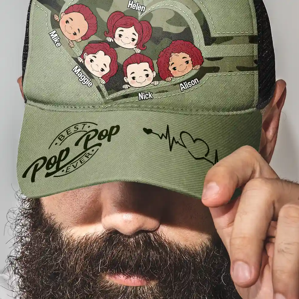 Best Dad Ever - Personalized Mesh-back Casual Cap - Image 3