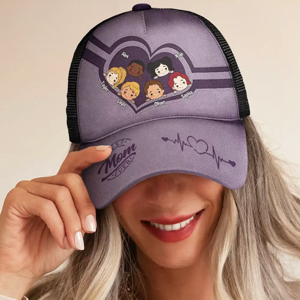 Best Dad Ever - Personalized Mesh-back Casual Cap - Image 5