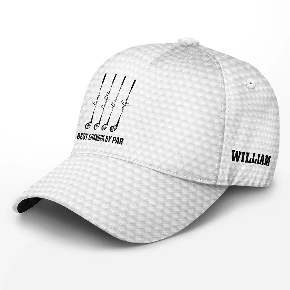 Best Dad Grandpa By Par Golf Clubs - Personalized Classic Cap - Image 2