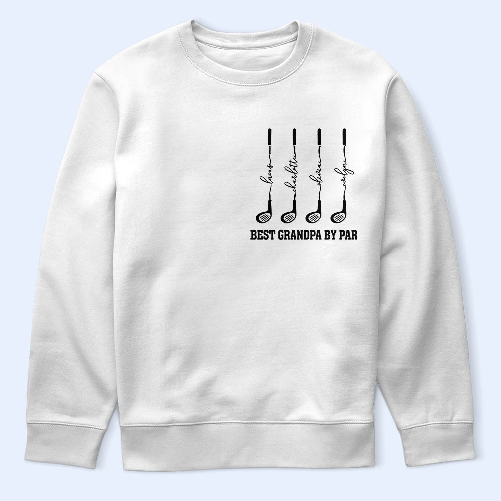 Best Dad Grandpa By Par Golf Clubs - Personalized T Shirt - Image 6