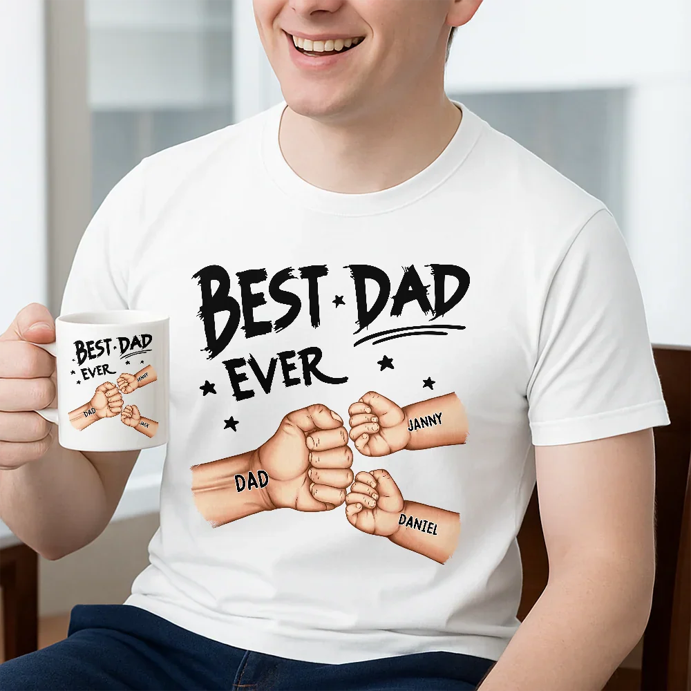 Best Dad Grandpa Ever Fist Bump - Personalized Father's Day Gift Set - Image 2