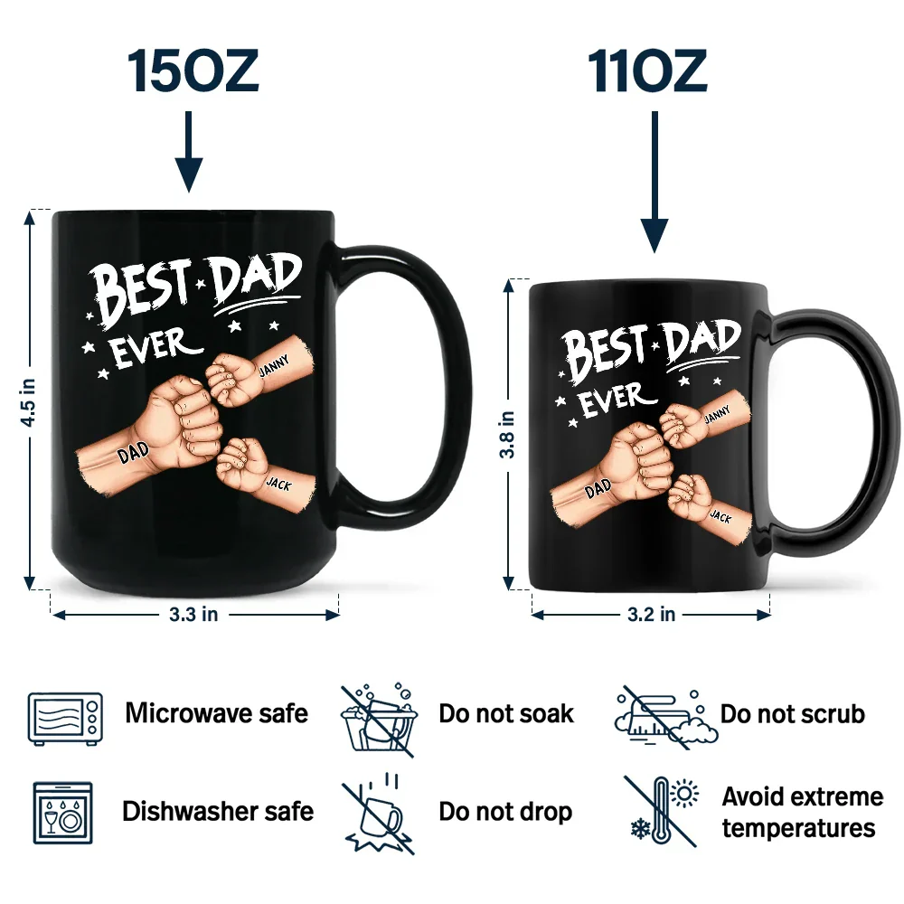 Best Dad Grandpa Ever Fist Bump - Personalized Father's Day Gift Set - Image 5