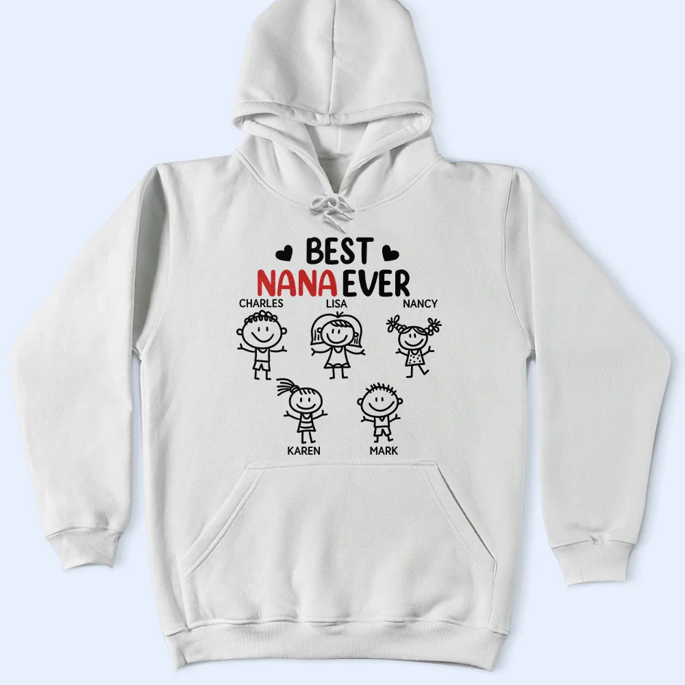 Best Dad Grandpa Ever Kid Stick Figures - Personalized T Shirt - Image 7