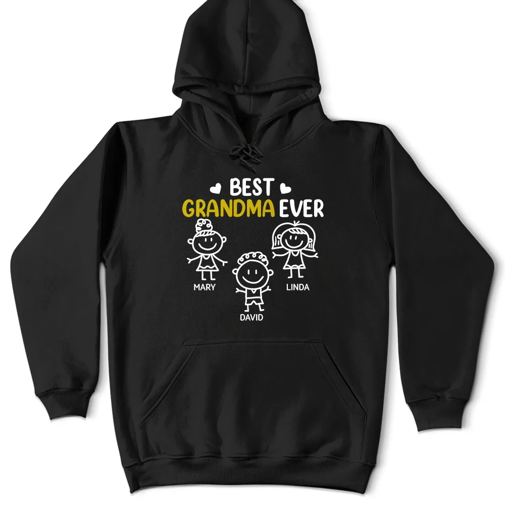 Best Dad Grandpa Ever Kid Stick Figures - Personalized T Shirt - Image 8