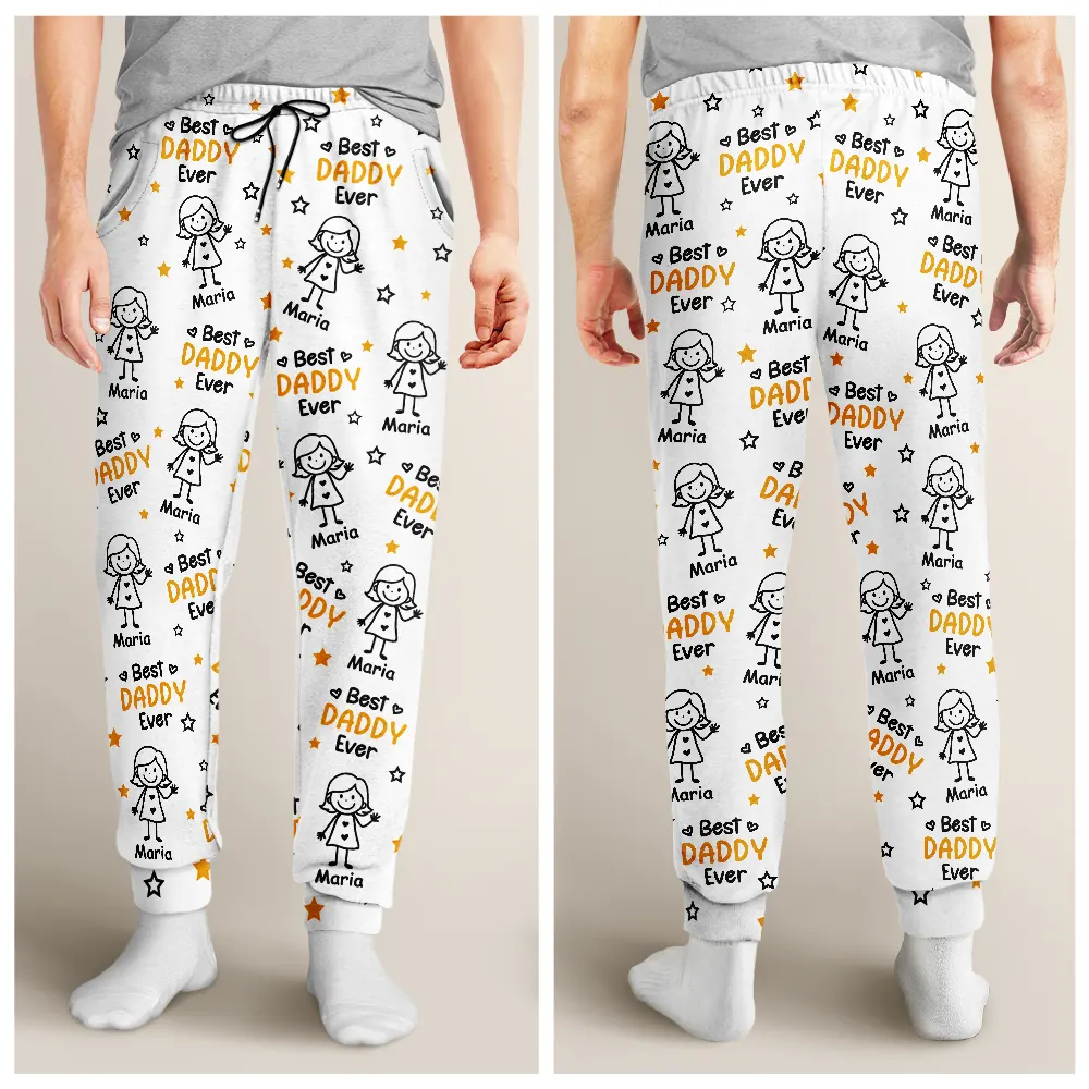 Best Dad Grandpa Ever - Personalized Pajama Pants - Image 5