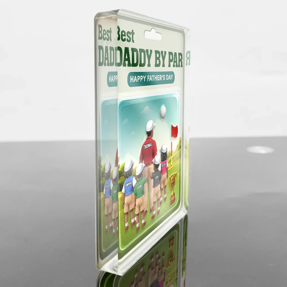 Best Daddy By Par - Personalized Custom Shaped Acrylic Plaque - Image 4