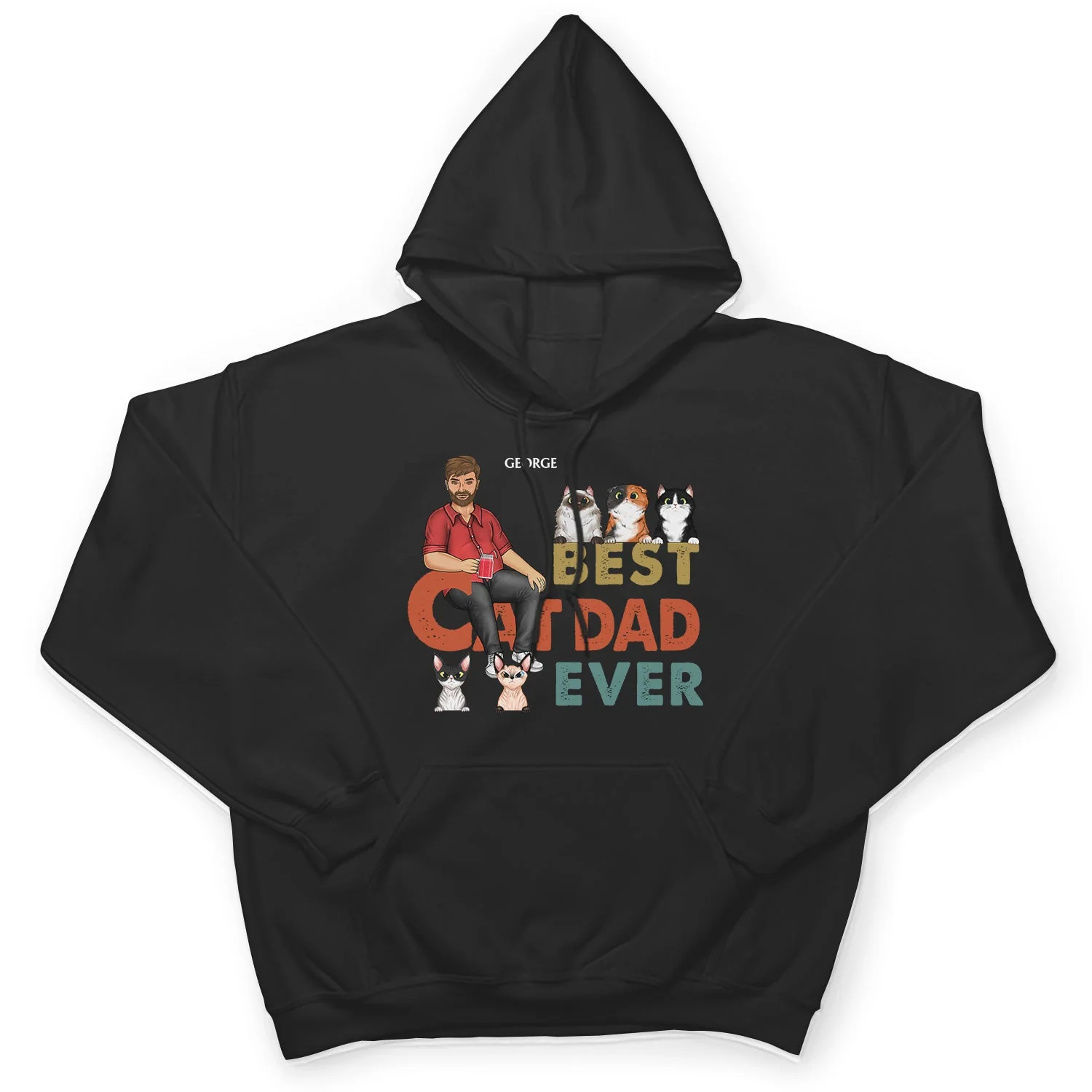 Best Dog Cat Dad Ever - Birthday Gift For Dad, Grandpa, Pet Lovers - Personalized Custom T Shirt - Image 4