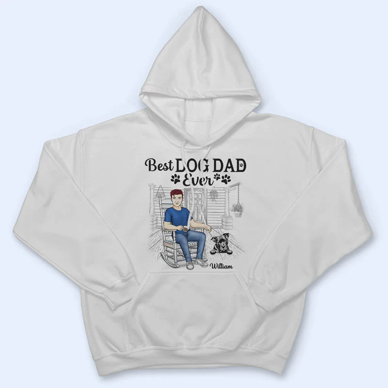 Best Dog Dad Ever - Father Gifts - Personalized Custom T Shirt - Image 4