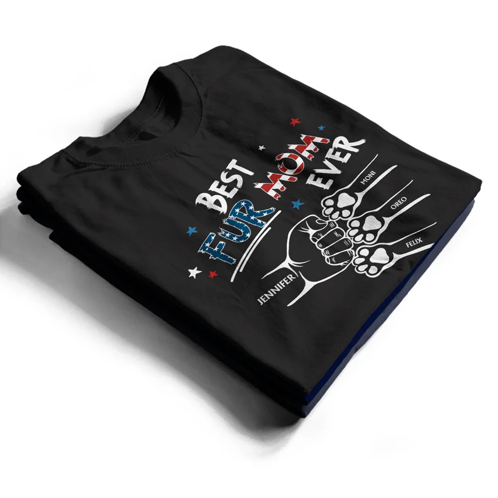 Best Dog Dad Ever Hand Punch Flag - Personalized T Shirt - Image 2