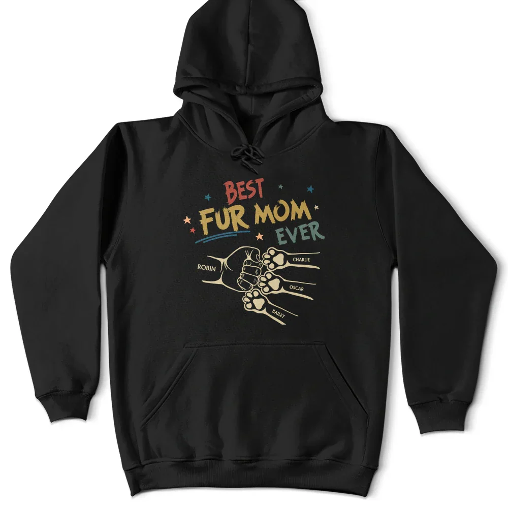 Best Dog Dad Ever Hand Punch Retro - Personalized T Shirt - Image 4