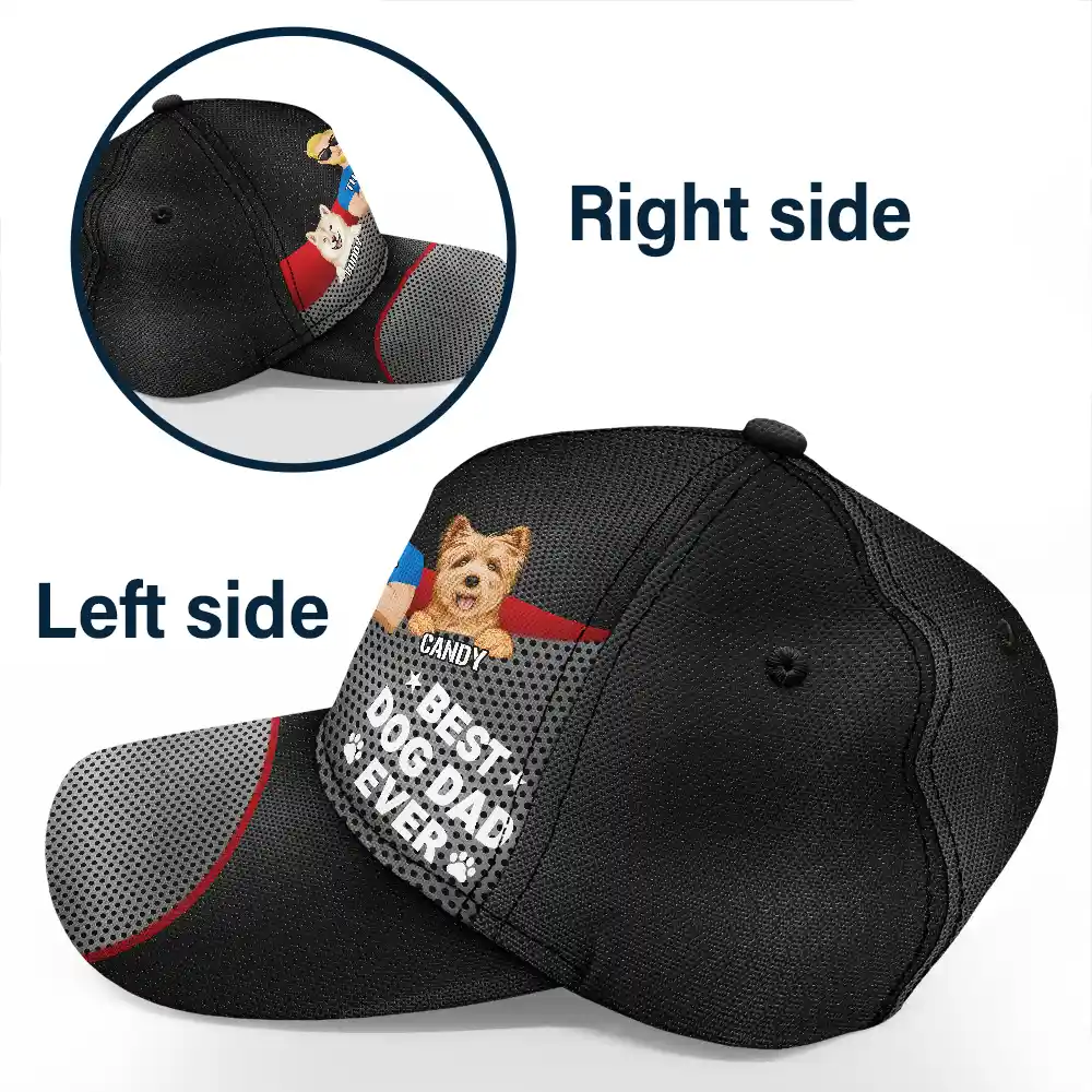 Best Dog Dad Ever - Personalized Classic Cap - Image 3