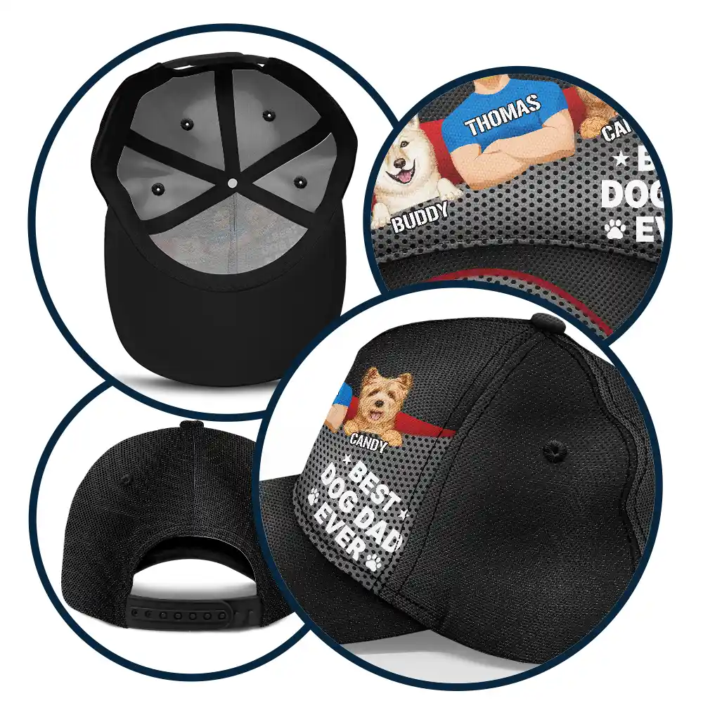 Best Dog Dad Ever - Personalized Classic Cap - Image 5