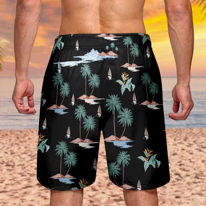 Best Dog Dad Ever - Personalized Unisex Beach Shorts - Image 4