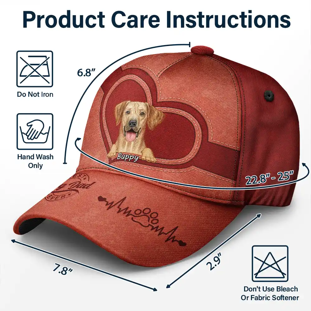 Best Dog Dad Mom Mum Ever - Personalized Classic Cap - Image 7