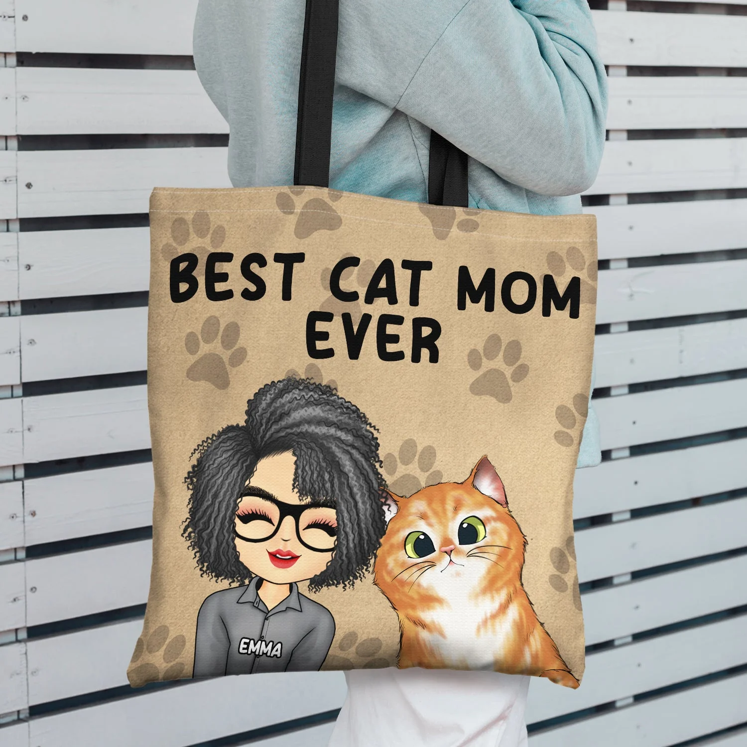 Best Dog Mom Ever - Birthday, Funny Gift For Her, Cat Lovers, Dog Lovers - Personalized Zippered Canvas Bag - Image 2