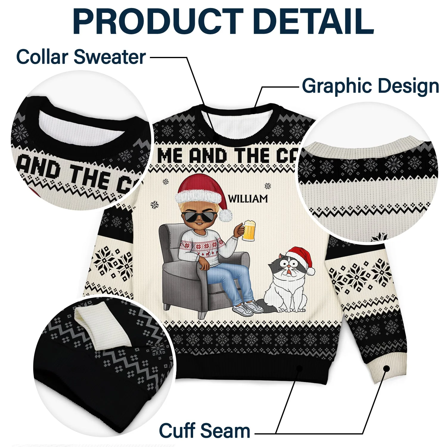 Best Dog Mom Ever Chibi - Christmas Gift For Dog Lovers, Cat Lovers - Personalized Unisex Ugly Sweater - Image 6