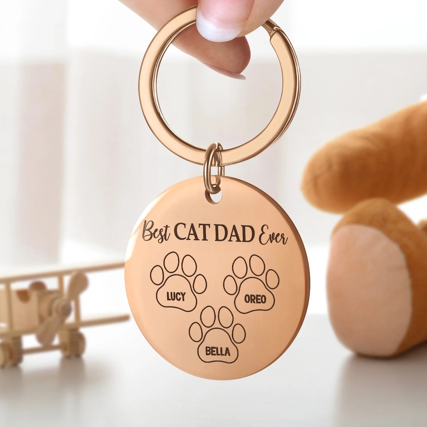 Best Dog Mom Ever - Gift For Dog Lovers, Cat Lovers, Dog Mom, Dog Dad - Personalized Keyring - Image 3