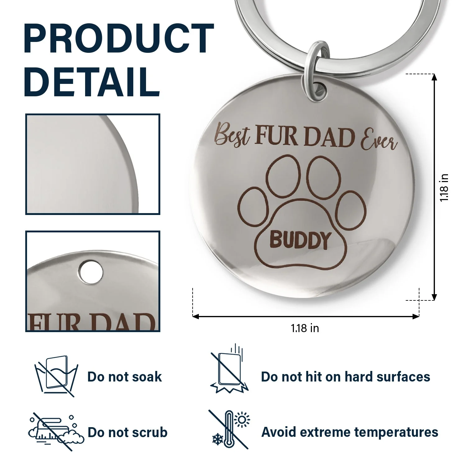 Best Dog Mom Ever - Gift For Dog Lovers, Cat Lovers, Dog Mom, Dog Dad - Personalized Keyring - Image 4
