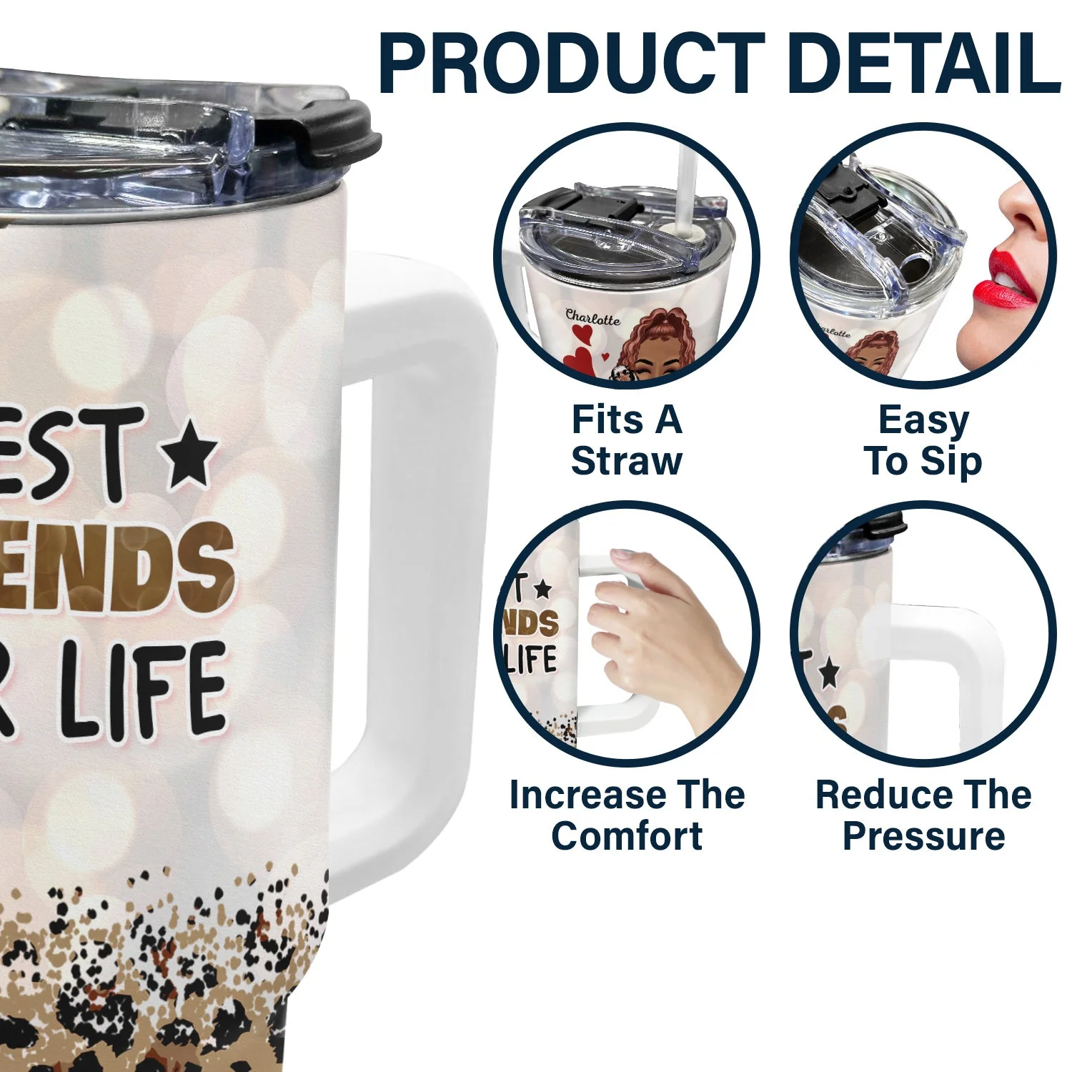 Best Dog Mom Ever - Gift For Dog Mom, Dog Lovers - Personalized 40oz Tumbler With Straw - Image 5