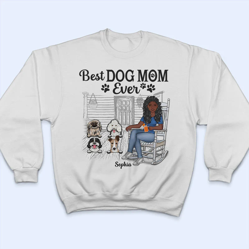 Best Dog Mom Ever - Mother Gifts - Personalized Custom T Shirt - Image 5