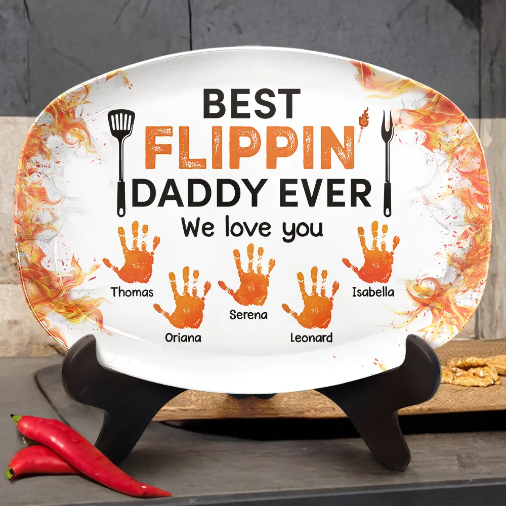 Best Flippin' Dad Ever - Personalized Plate - Image 3
