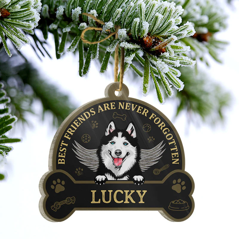 Best Friends Are Never Forgotten - Memorial Gift - Dog Lover Gift - Personalized Custom Shaped Acrylic Ornament - Image 3