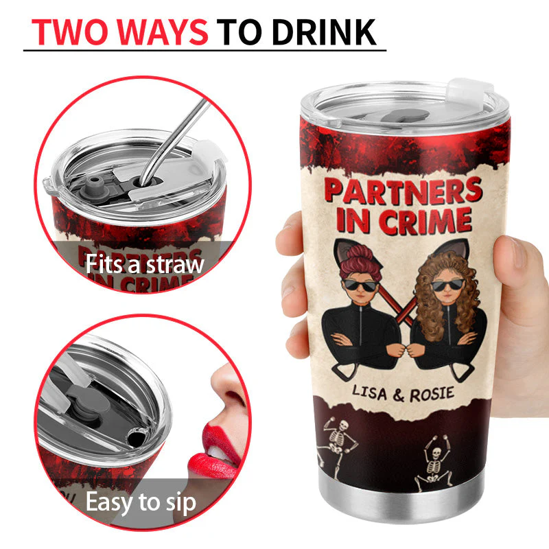 Best Friends Are Ready With A Shovel - Gift For Bestie - Personalized Custom Tumbler - Image 4