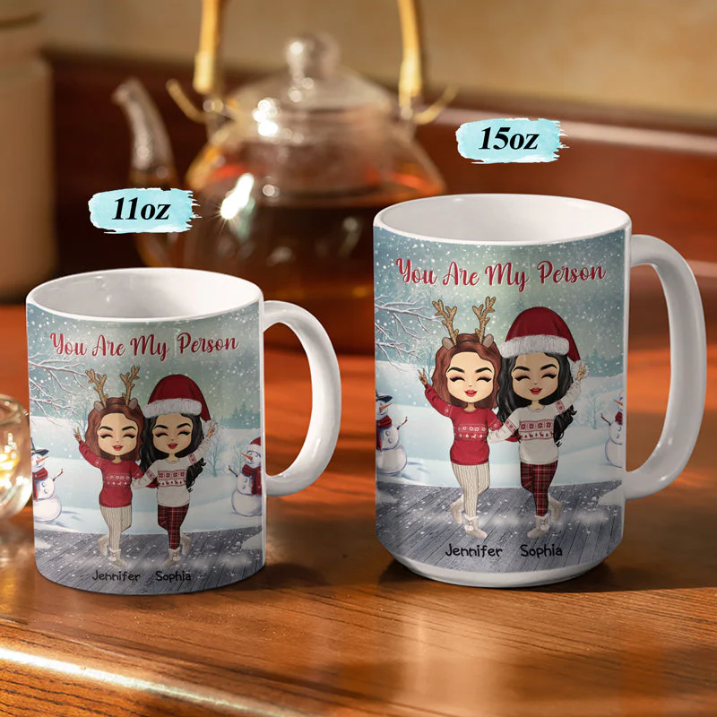 Best Friends Are The Sisters We Choose For Ourselves - Christmas Gift For BFF - Personalized Custom White Edge-to-Edge Mug - Image 3