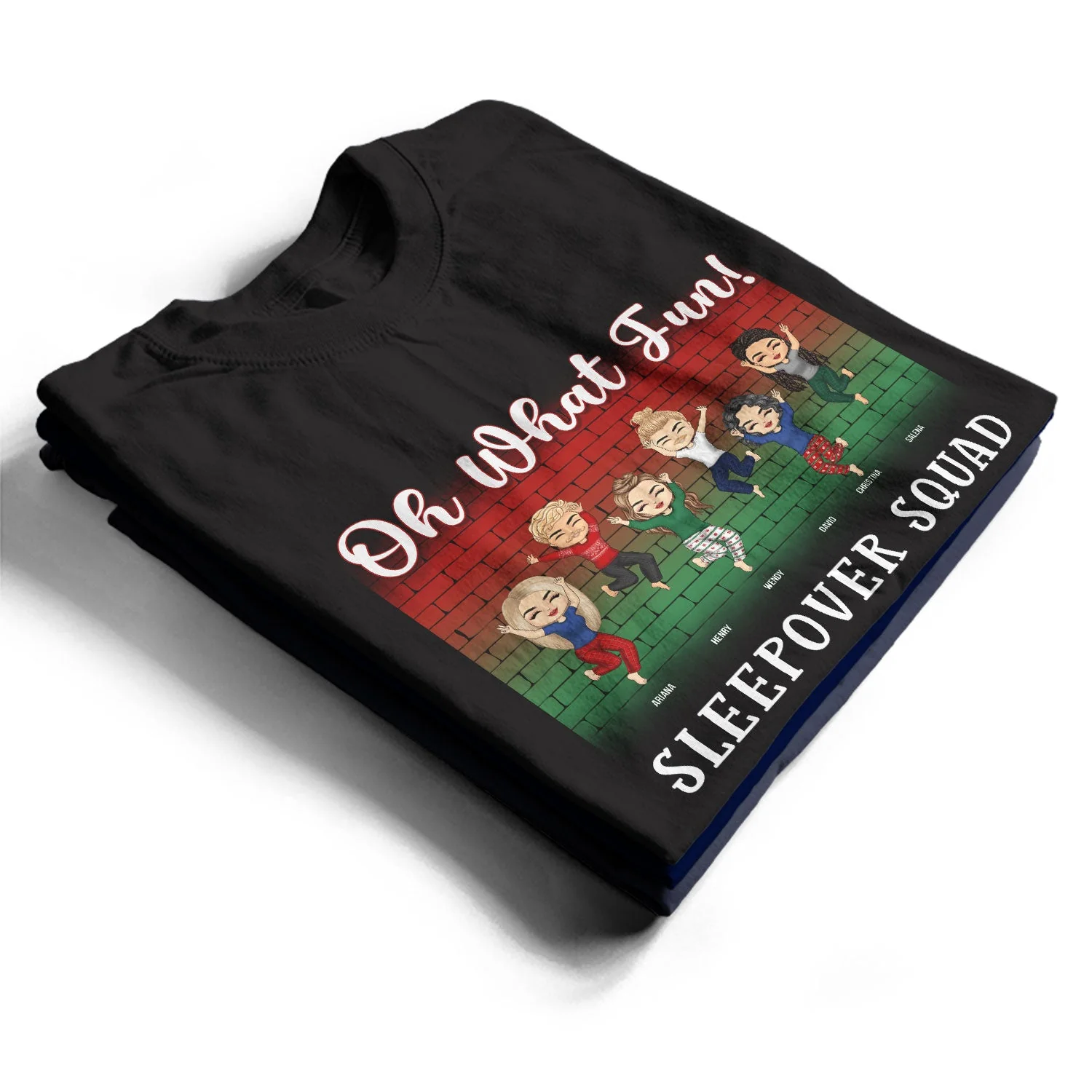 Best Friends Be Naughty Save Santa The Trip - Christmas Gift For Bestie - Personalized Custom T Shirt - Image 2