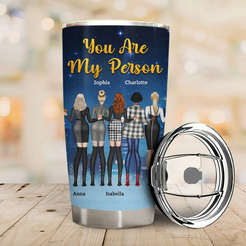 Best Friends Fashion Girls Good Friends Are Like Stars - Gift For BFF And Colleagues - Personalized Custom Tumbler - Image 2