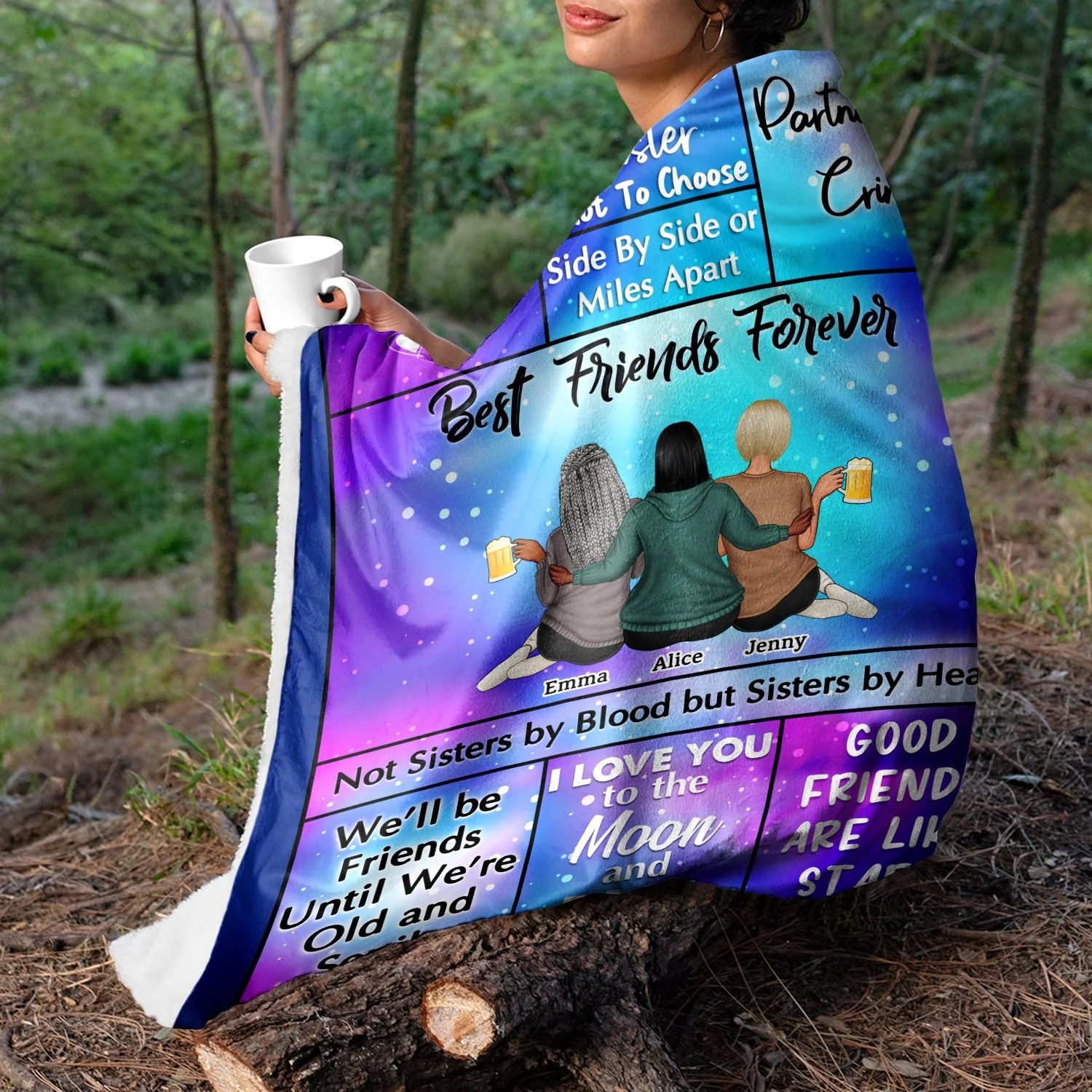 Best Friends Forever - Loving Gifts For Besties - Personalized Fleece Blanket - Image 3