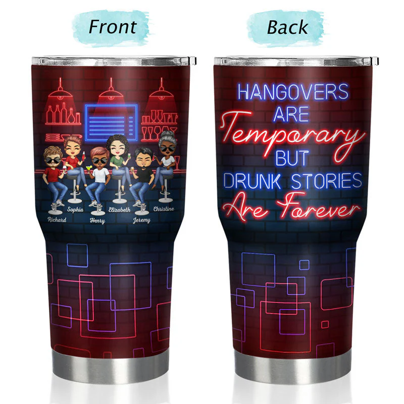 Best Friends Here's To Another Year Of Bonding Over Alcohol - Bestie BFF Gift - Personalized Custom 30 Oz Tumbler - Image 3