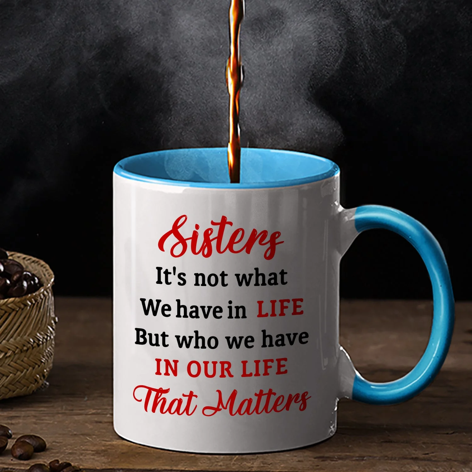 Best Friends It's Not What We Have In Life - Christmas Gift For Bestie - Personalized Custom Accent Mug - Image 2