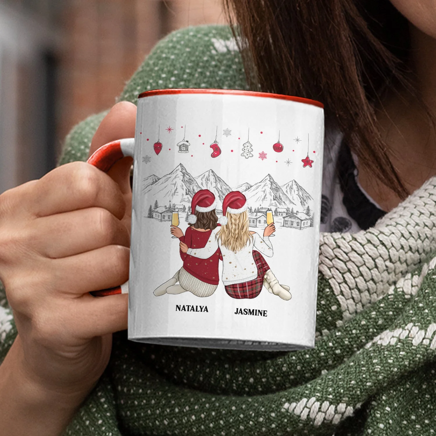 Best Friends It's Not What We Have In Life - Christmas Gift For Bestie - Personalized Custom Accent Mug - Image 3