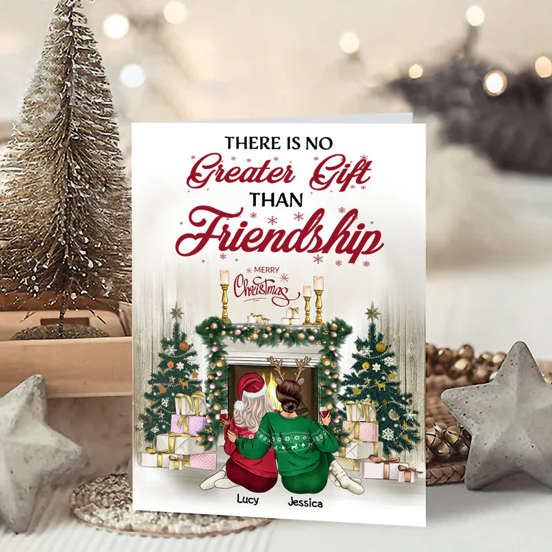 Best Friends There Is No Greater Gift Than Friendship - Christmas Gift For BFF - Personalized Custom Folded Greeting Card - Image 4