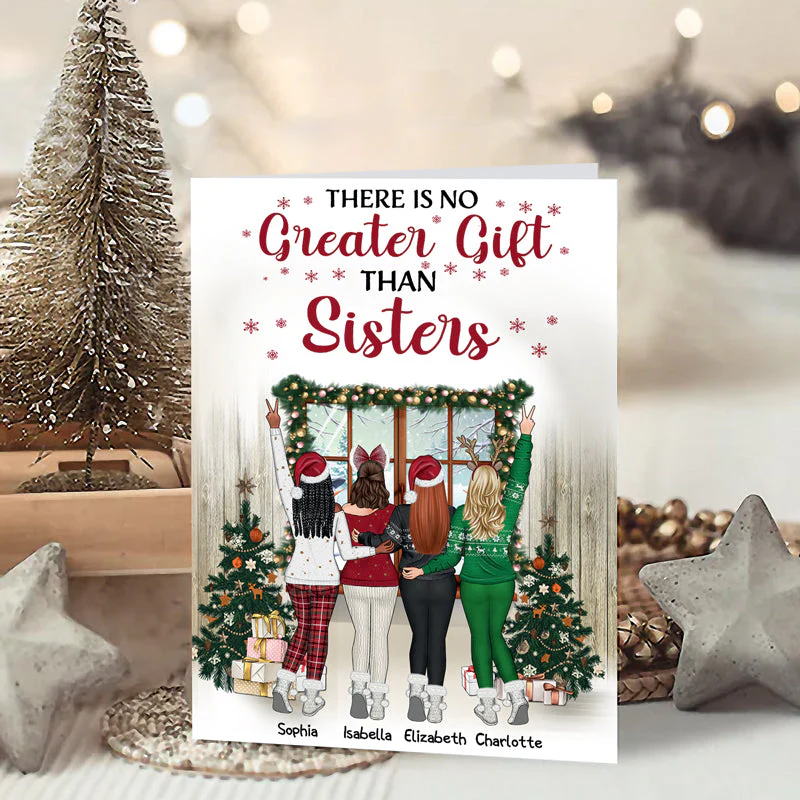 Best Friends There Is No Greater Gift Than Friendship - Christmas Gift For BFF, Sisters - Personalized Custom Folded Greeting Card - Image 4