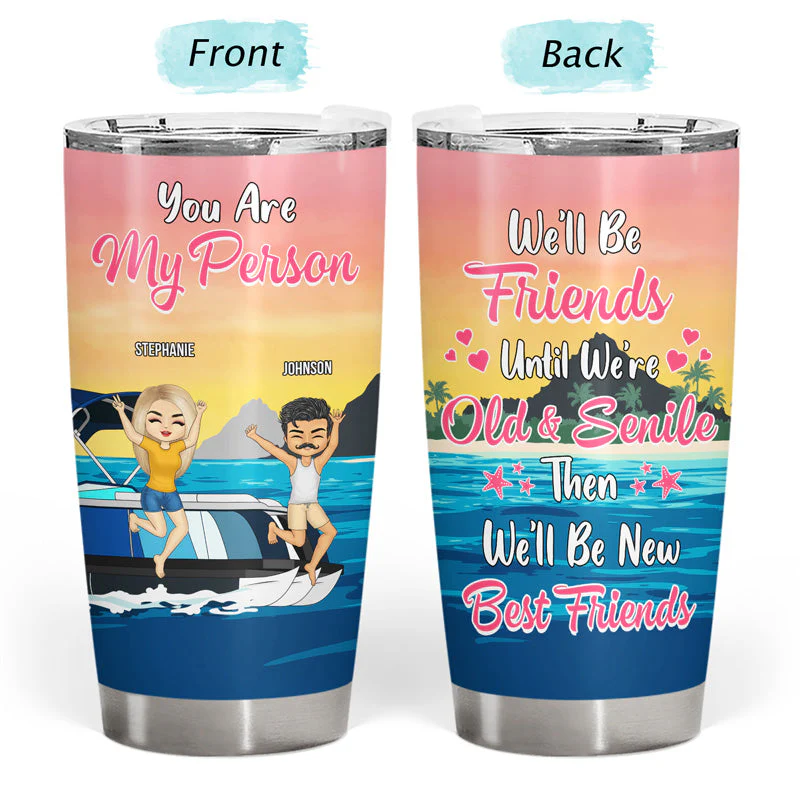 Best Friends This Is Us A Little Bit Of Crazy Friendship - Gift For Bestie - Personalized Custom Tumbler - Image 3