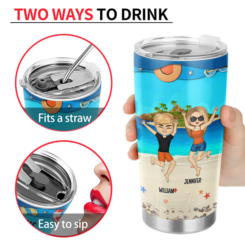 Best Friends We Are Like A Small Travel Gang - Gift For Besties - Personalized Custom Tumbler - Image 4