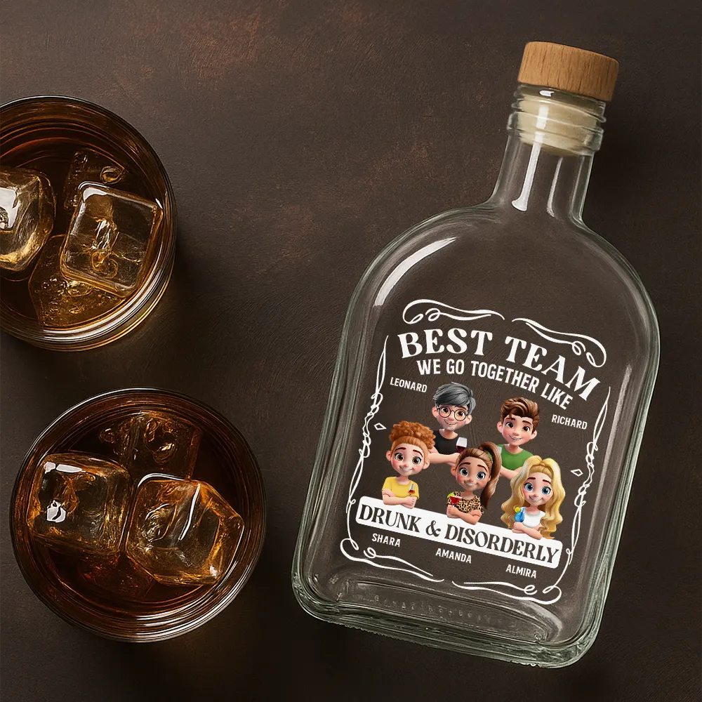 Best Friends We Go Together Like Drunk And Disorderly - Personalized Whiskey Bottle - Image 4