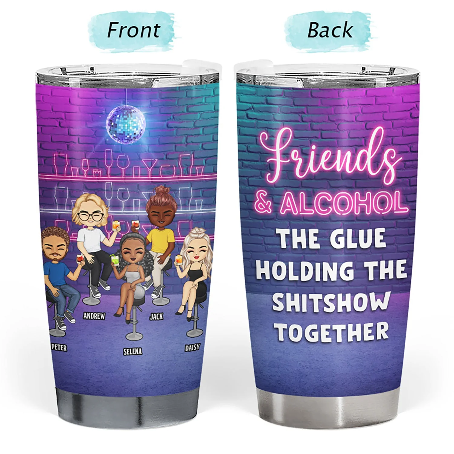 Best Friends We’re Not Sugar & Spice - Gift For BFF Besties, Colleagues & Siblings - Personalized Custom Tumbler - Image 3