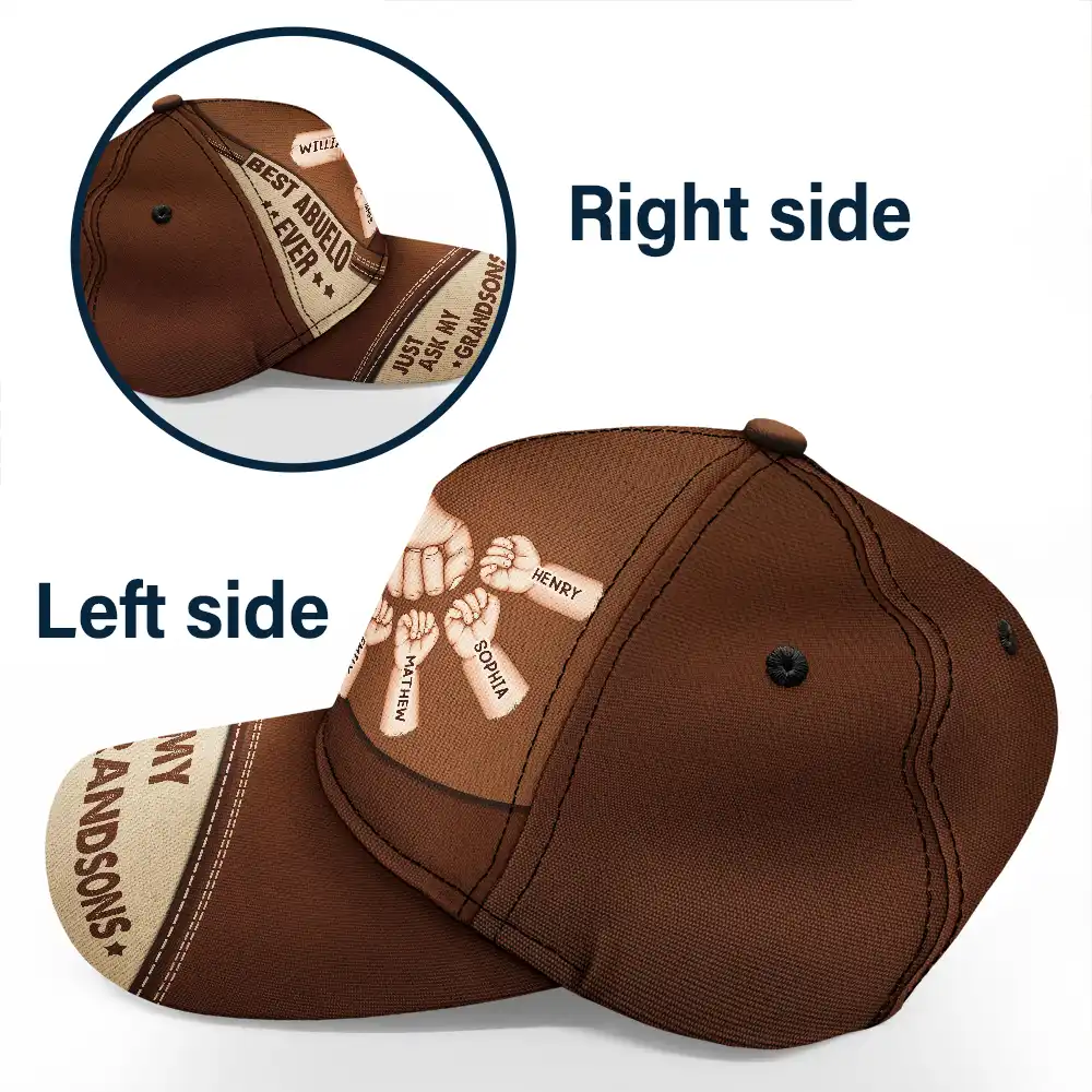 Best Grandpa Dad Ever - Personalized Classic Cap - Image 3