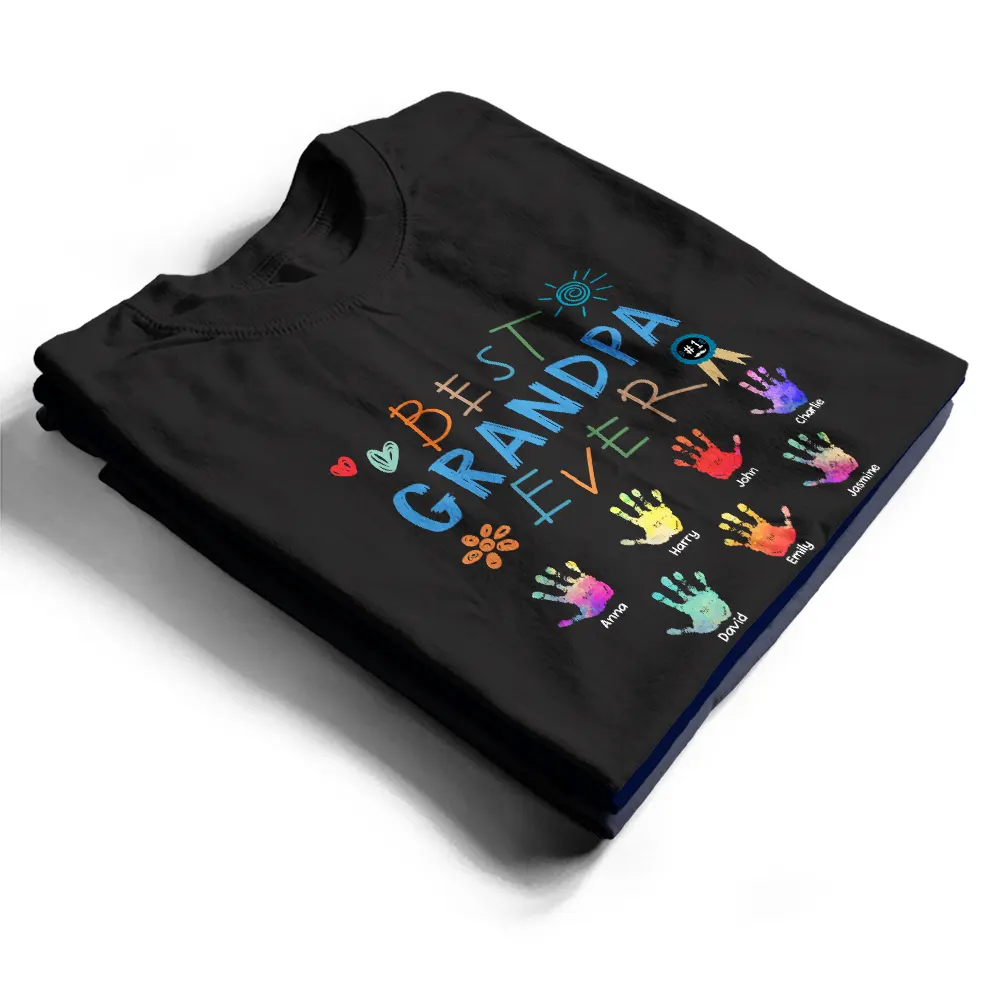 Best Grandpa Ever - Personalized T Shirt - Image 2