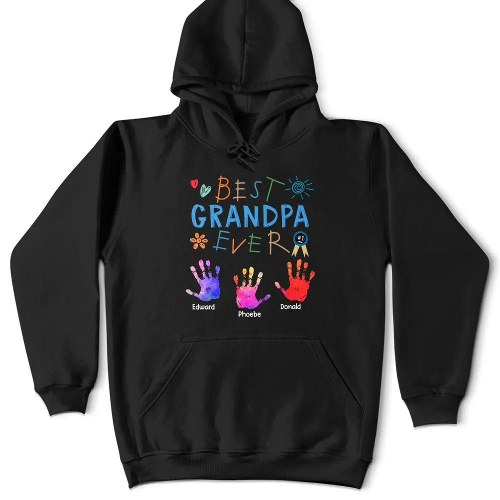 Best Grandpa Ever - Personalized T Shirt - Image 4